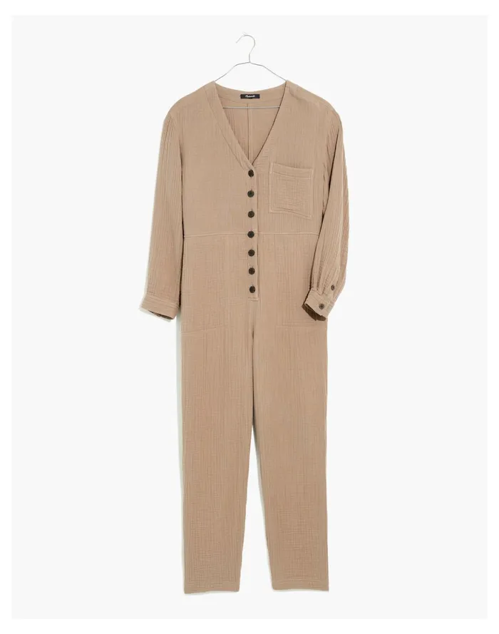 Women Lightspun Stitched Pocket Coverall Jumpsuit Telluride Stone Madewell Jumpsuits and Overalls Women Lightspun Stitched Pocket Coverall Jumpsuit Telluride Stone Madewell Jumpsuits and Overalls