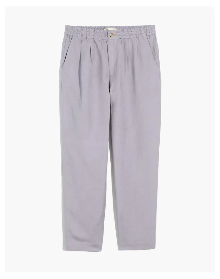 Women Linen Blend Track Trousers Faded Lavender Madewell Pants Women Linen Blend Track Trousers Faded Lavender Madewell Pants