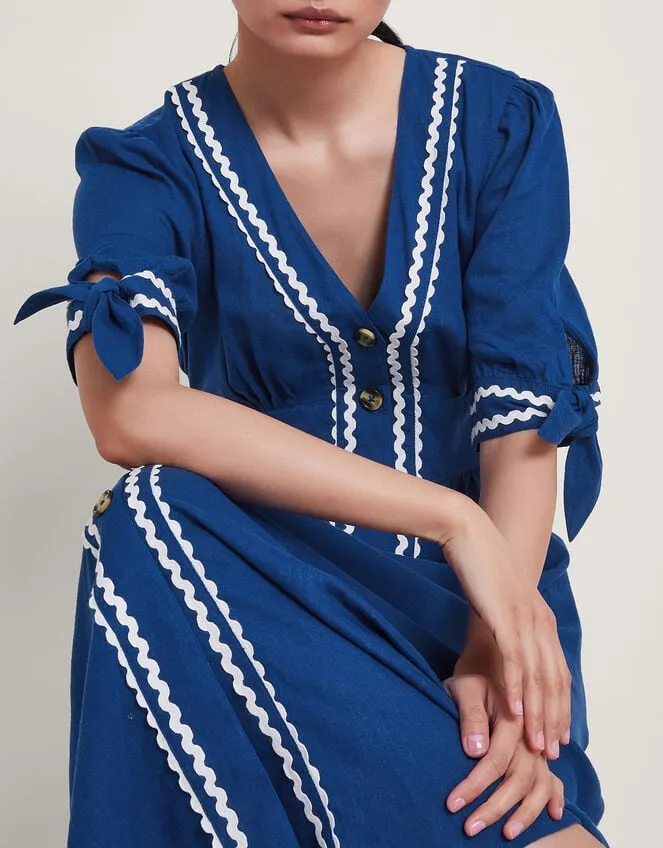 Women Lita Ric Rac Dress Blue Monsoon Dresses