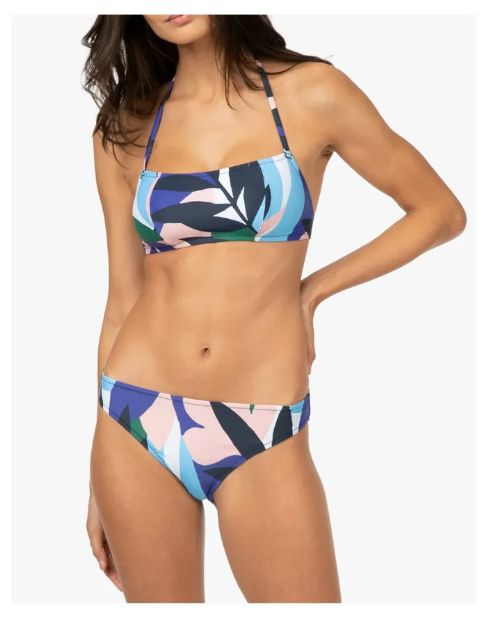 Women LIVELY Straight Up Halter Bikini Top In Print Multi Madewell Swim