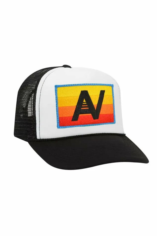 Women LOGO RAINBOW VINTAGE TRUCKER HAT Aviator Nation TruckerHats Women LOGO RAINBOW VINTAGE TRUCKER HAT Aviator Nation TruckerHats