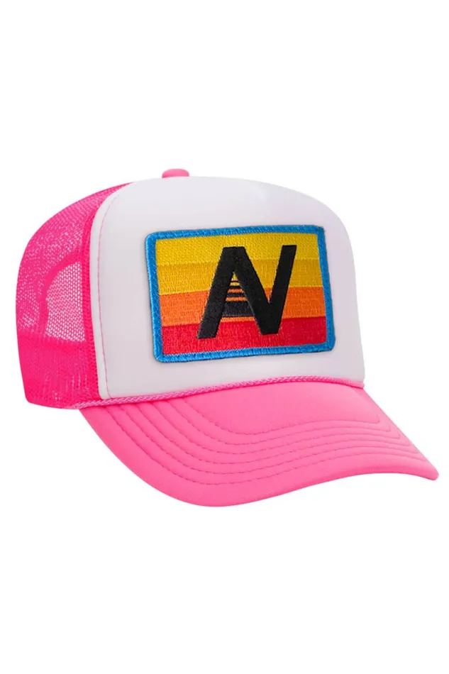 Women LOGO RAINBOW VINTAGE TRUCKER HAT Aviator Nation TruckerHats Women LOGO RAINBOW VINTAGE TRUCKER HAT Aviator Nation TruckerHats