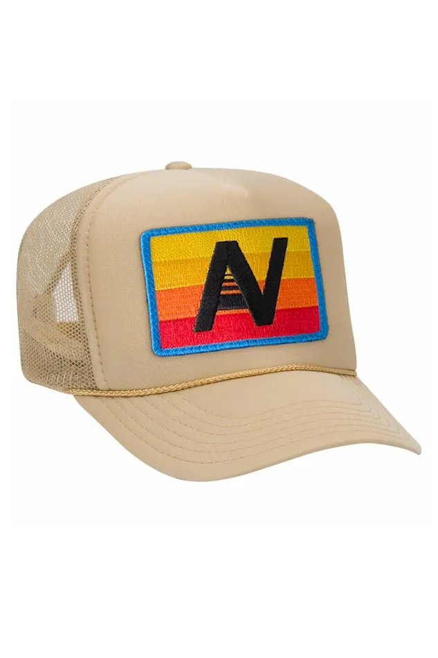 Women LOGO RAINBOW VINTAGE TRUCKER HAT Aviator Nation TruckerHats Women LOGO RAINBOW VINTAGE TRUCKER HAT Aviator Nation TruckerHats