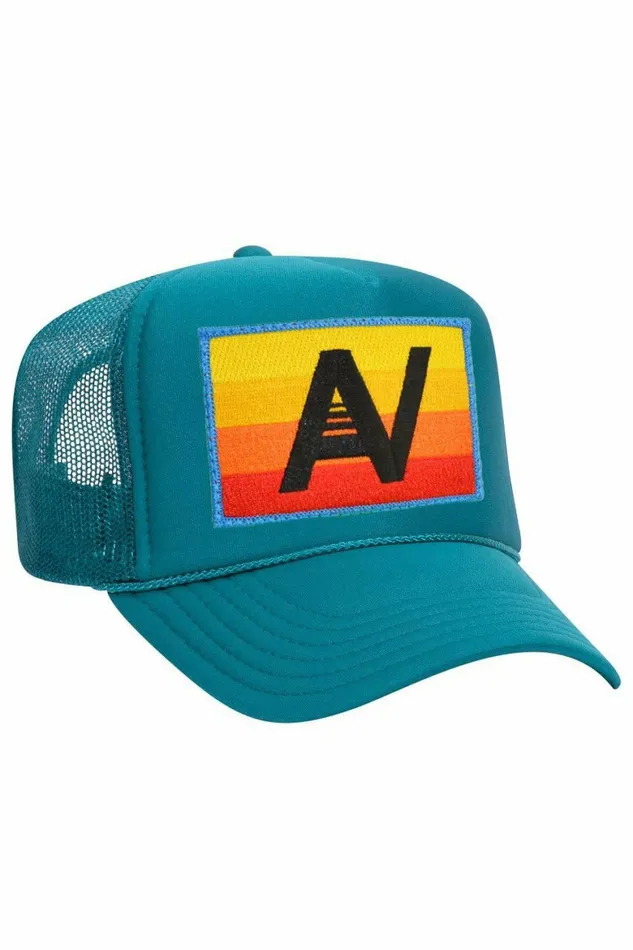 Women LOGO RAINBOW VINTAGE TRUCKER HAT Aviator Nation TruckerHats Women LOGO RAINBOW VINTAGE TRUCKER HAT Aviator Nation TruckerHats