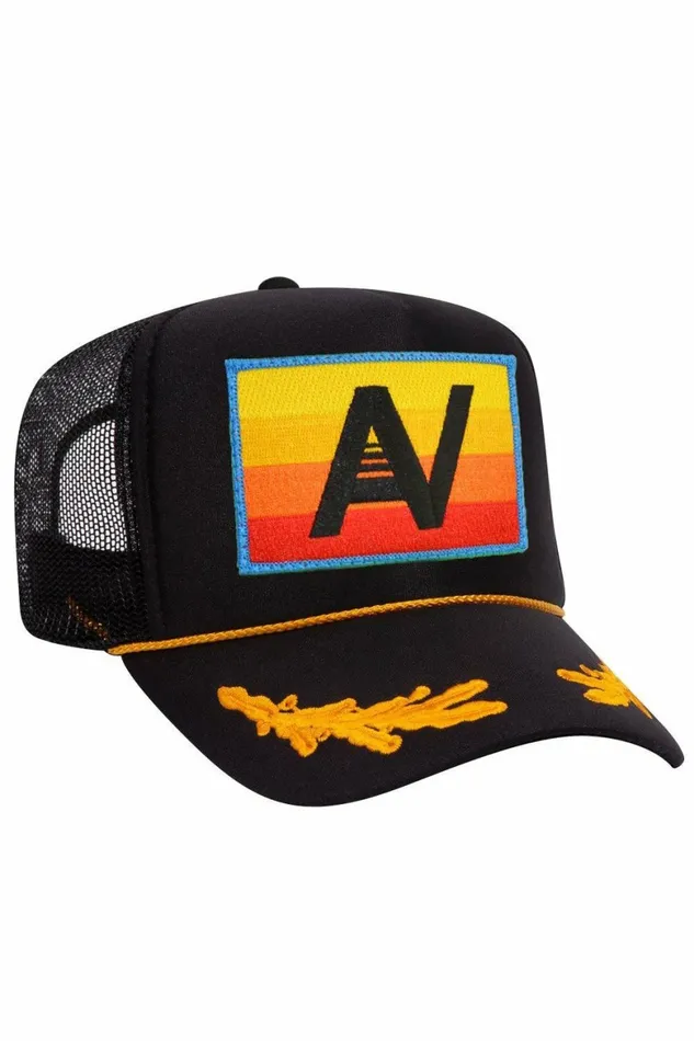 Women LOGO RAINBOW VINTAGE TRUCKER HAT Aviator Nation TruckerHats Women LOGO RAINBOW VINTAGE TRUCKER HAT Aviator Nation TruckerHats