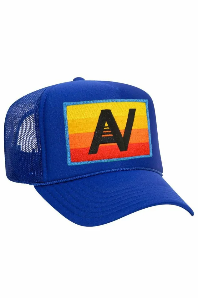 Women LOGO RAINBOW VINTAGE TRUCKER HAT Aviator Nation TruckerHats Women LOGO RAINBOW VINTAGE TRUCKER HAT Aviator Nation TruckerHats