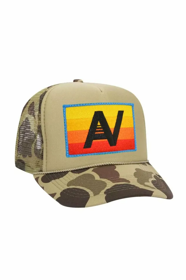 Women LOGO RAINBOW VINTAGE TRUCKER HAT Aviator Nation TruckerHats Women LOGO RAINBOW VINTAGE TRUCKER HAT Aviator Nation TruckerHats