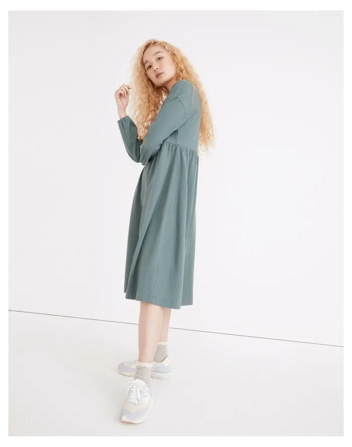 Women Long Sleeve V Neck Crossover Dress Faded Shale Madewell Dresses Women Long Sleeve V Neck Crossover Dress Faded Shale Madewell Dresses