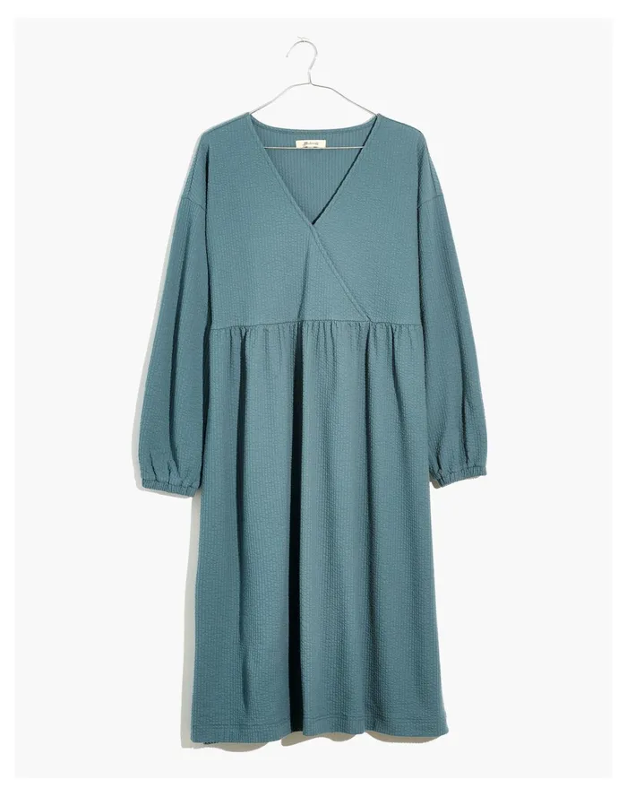 Women Long Sleeve V Neck Crossover Dress Faded Shale Madewell Dresses Women Long Sleeve V Neck Crossover Dress Faded Shale Madewell Dresses