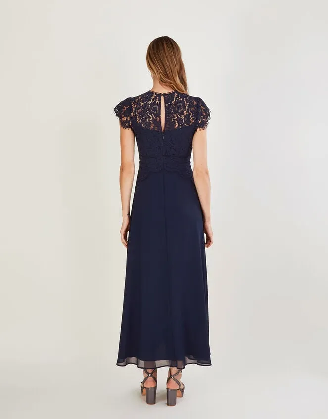 Women Louise Lace Maxi Dress Blue Monsoon Occasionwear