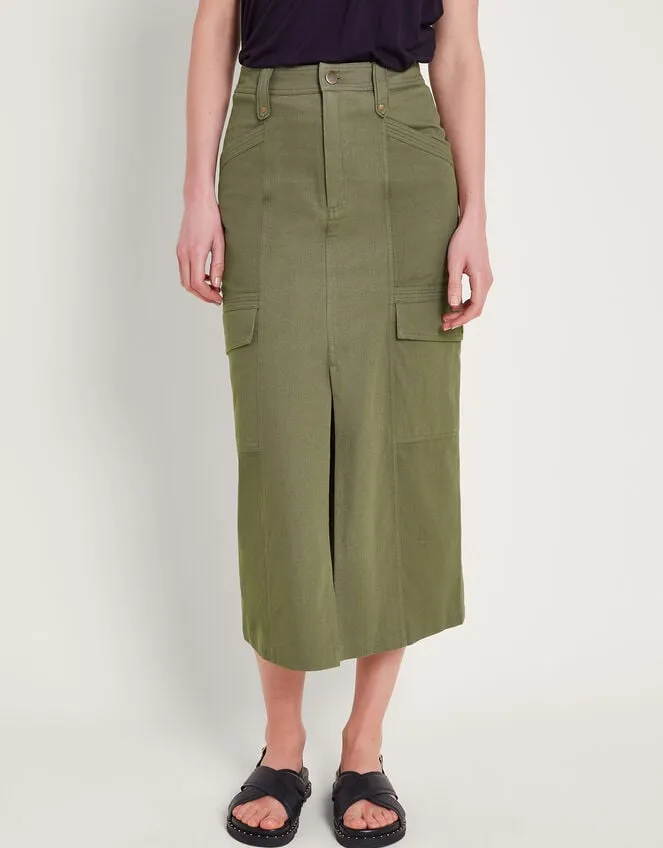 Women Lucia Cargo Midi Skirt Green Monsoon Casualwear