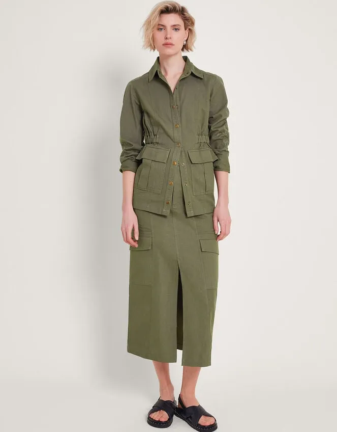 Women Lucia Cargo Midi Skirt Green Monsoon Casualwear