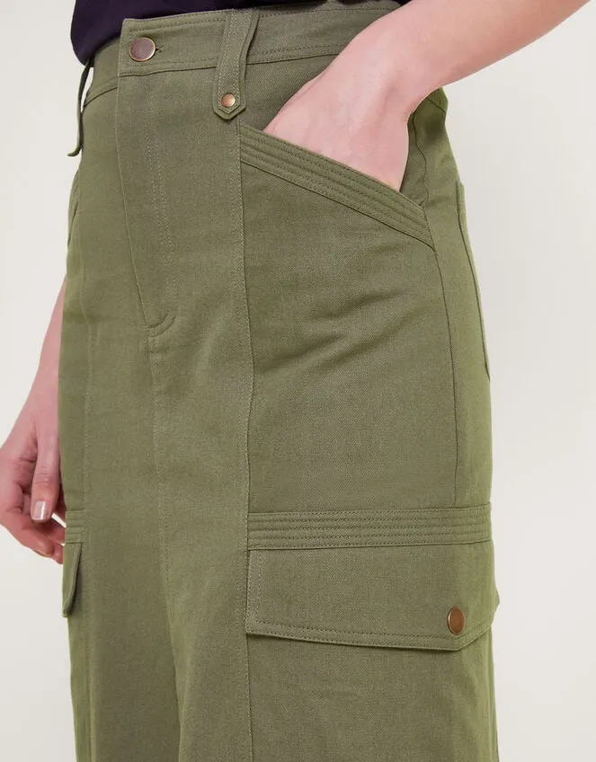 Women Lucia Cargo Midi Skirt Green Monsoon Casualwear