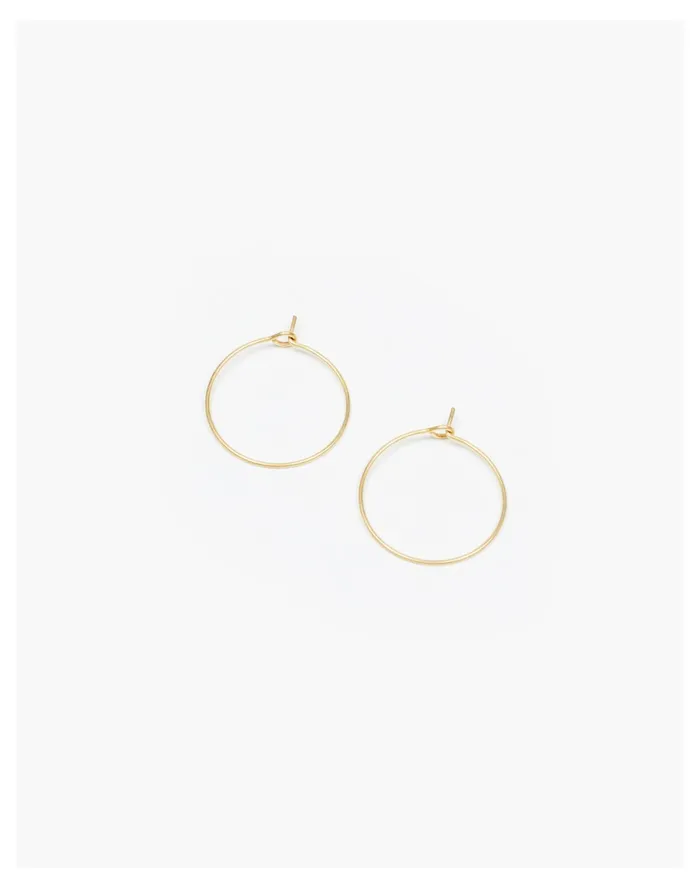 Women Mahnal Filament Hoop Earrings Minor Brass Madewell Earrings