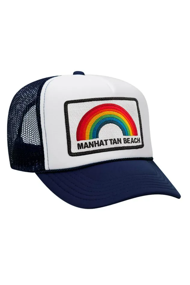 Women MANHATTAN BEACH RAINBOW TRUCKER HAT Aviator Nation TruckerHats Women MANHATTAN BEACH RAINBOW TRUCKER HAT Aviator Nation TruckerHats