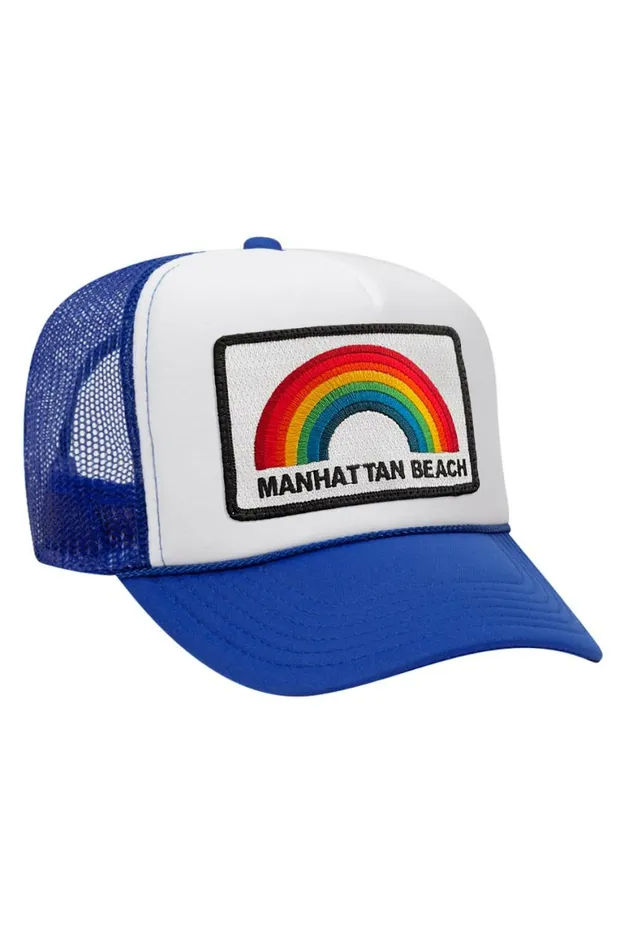 Women MANHATTAN BEACH RAINBOW TRUCKER HAT Aviator Nation TruckerHats Women MANHATTAN BEACH RAINBOW TRUCKER HAT Aviator Nation TruckerHats