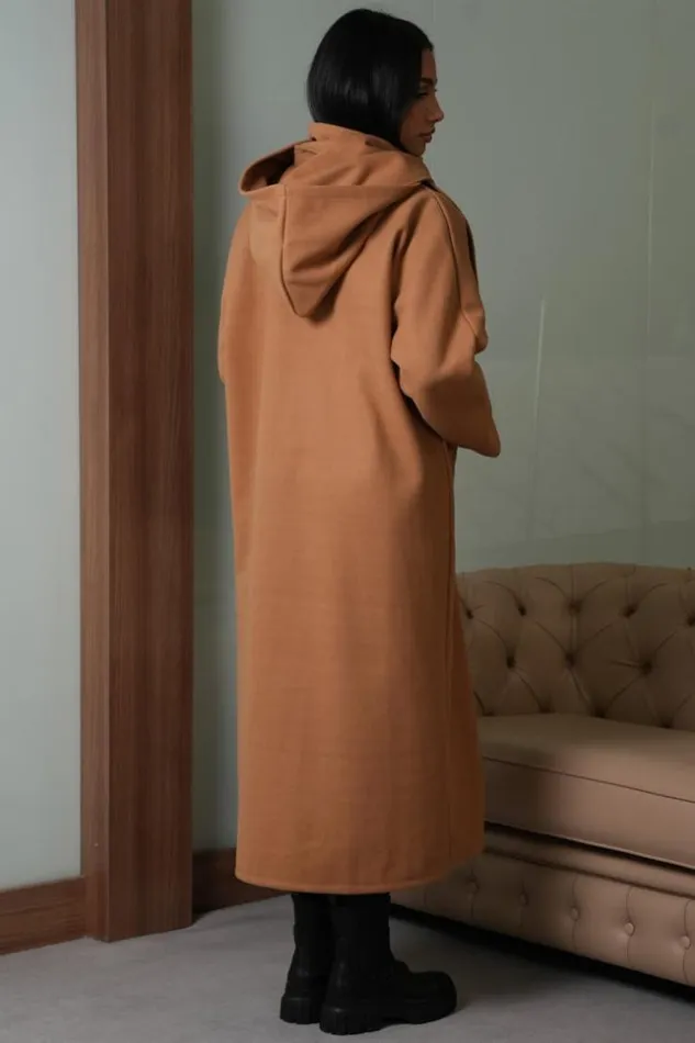 Women Manteau Marron Capuche Avec charpe Intgr Brown Brentiny Paris White Tops Women Manteau Marron Capuche Avec charpe Intgr Brown Brentiny Paris White Tops