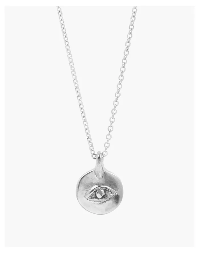 Women Marisa Mason Virginia Eye Sterling Silver Necklace Silver Madewell Necklaces
