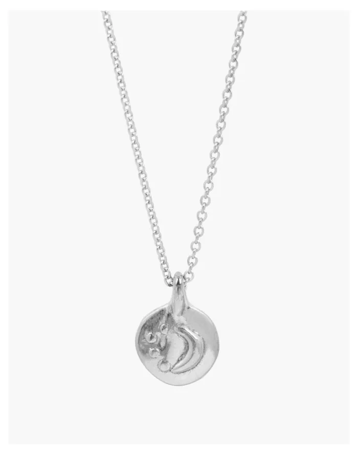Women Marisa Mason Virginia Moon Sterling Silver Necklace Silver Madewell Necklaces