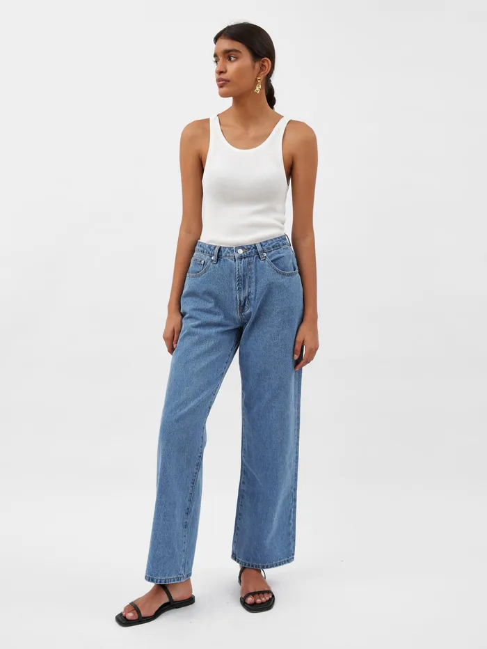 Women Marle 8211 Wide Leg Jean In Vintage Blue The UNDONE Denim
