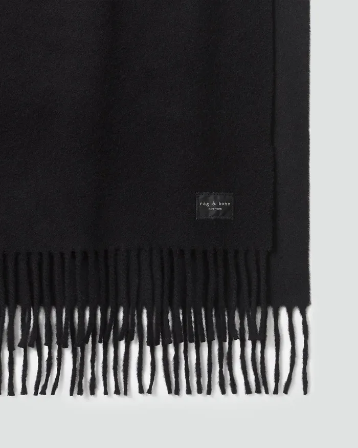 WomenMen Rag and Bone Scarves and Ponchos Addison Scarf Black WomenMen Rag and Bone Scarves and Ponchos Addison Scarf Black