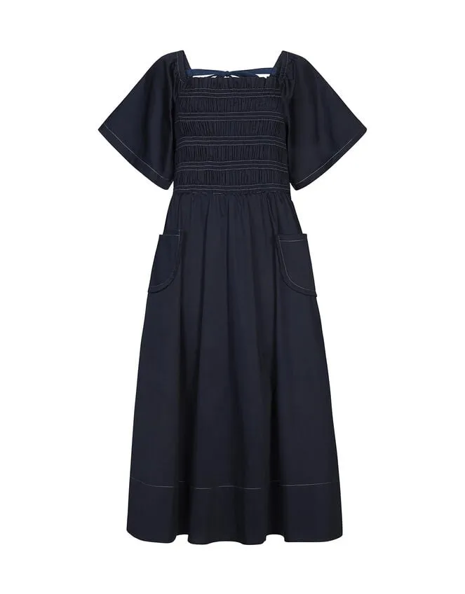 Women Mirla Beane Puff Sleeve Dress Blue Monsoon Dresses