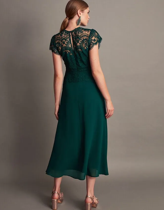 Women Monica Lace Midi Dress Green Monsoon Occasionwear