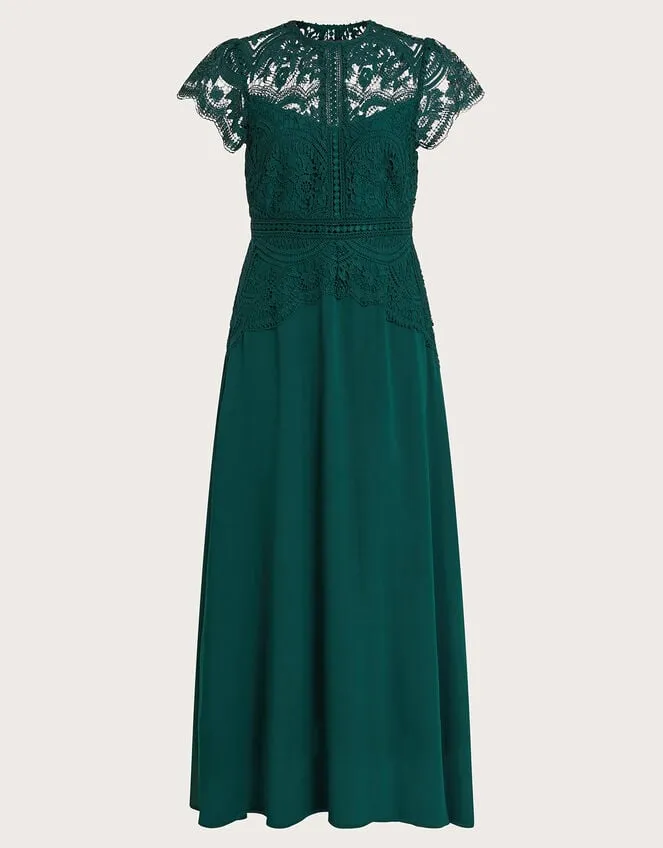 Women Monica Lace Midi Dress Green Monsoon Occasionwear