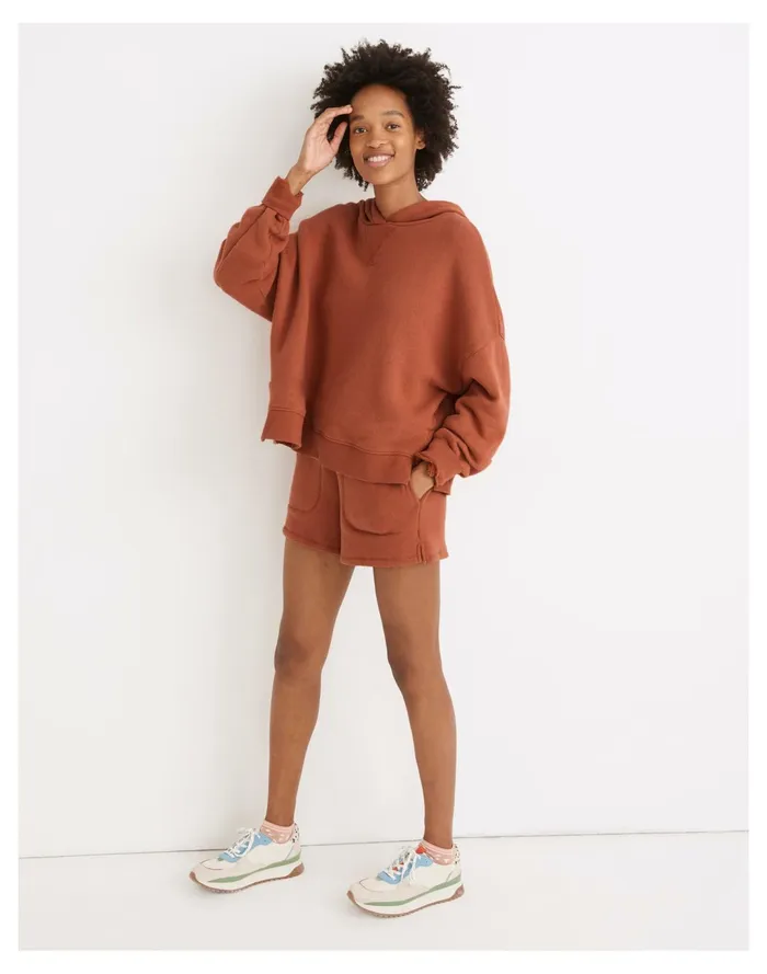 Women MWL Airyterry Hoodie Sweatshirt Hthr Weathered Brick Madewell Sweatshirts and Sweatpants Women MWL Airyterry Hoodie Sweatshirt Hthr Weathered Brick Madewell Sweatshirts and Sweatpants
