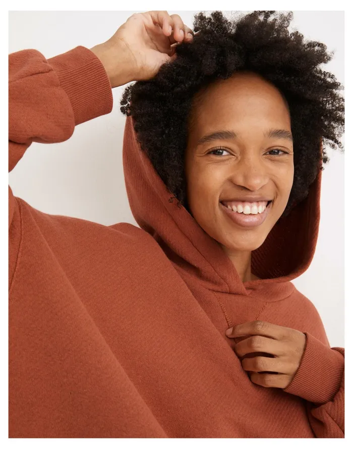 Women MWL Airyterry Hoodie Sweatshirt Hthr Weathered Brick Madewell Sweatshirts and Sweatpants Women MWL Airyterry Hoodie Sweatshirt Hthr Weathered Brick Madewell Sweatshirts and Sweatpants