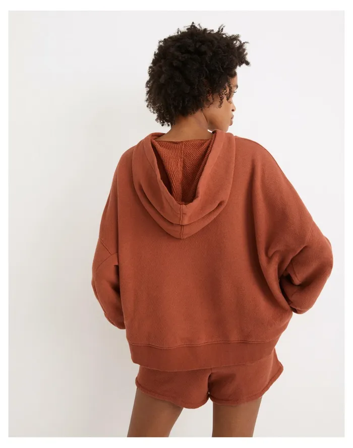 Women MWL Airyterry Hoodie Sweatshirt Hthr Weathered Brick Madewell Sweatshirts and Sweatpants Women MWL Airyterry Hoodie Sweatshirt Hthr Weathered Brick Madewell Sweatshirts and Sweatpants