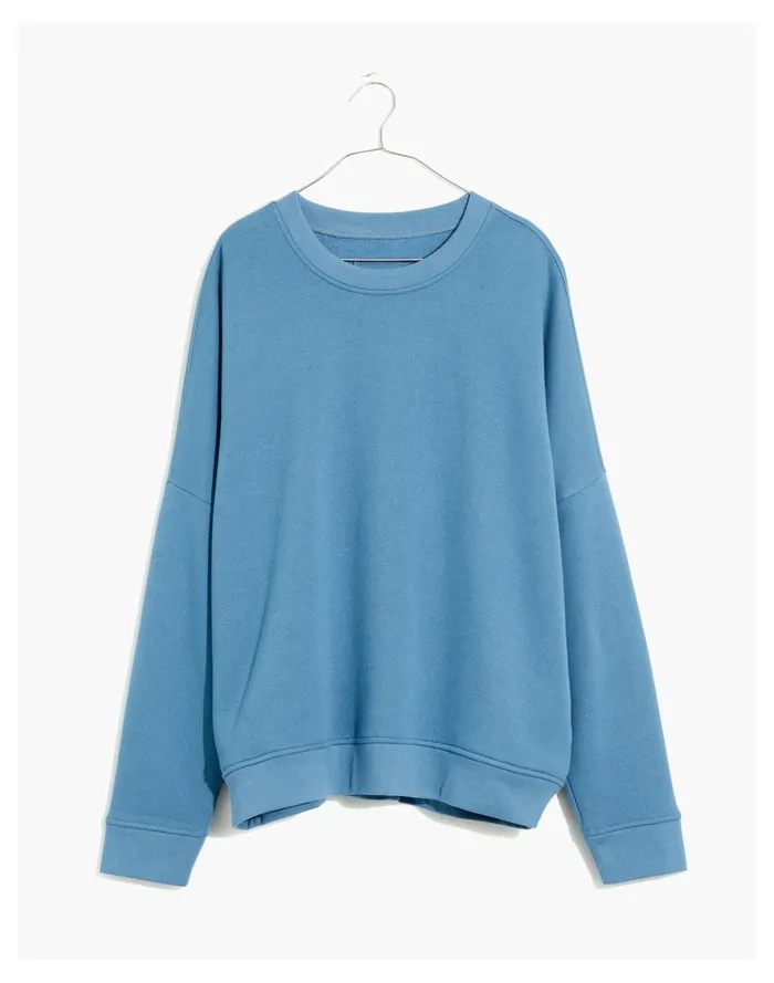 Women MWL Betterterry Crewneck Sweatshirt Distant Ocean Madewell MWL Athleisure Women MWL Betterterry Crewneck Sweatshirt Distant Ocean Madewell MWL Athleisure