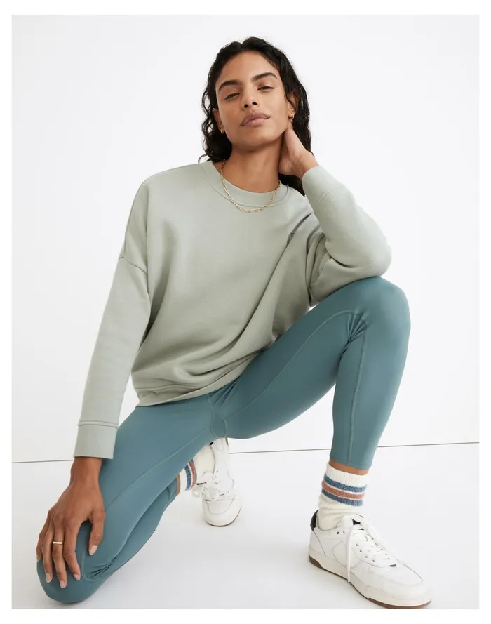 Women MWL Betterterry Embroidered Crewneck Sweatshirt Frosted Willow Madewell MWL Athleisure Women MWL Betterterry Embroidered Crewneck Sweatshirt Frosted Willow Madewell MWL Athleisure