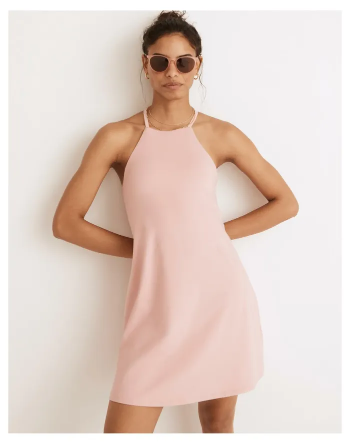Women MWL Flex Fitness Dress Pink Icing Madewell Activewear
