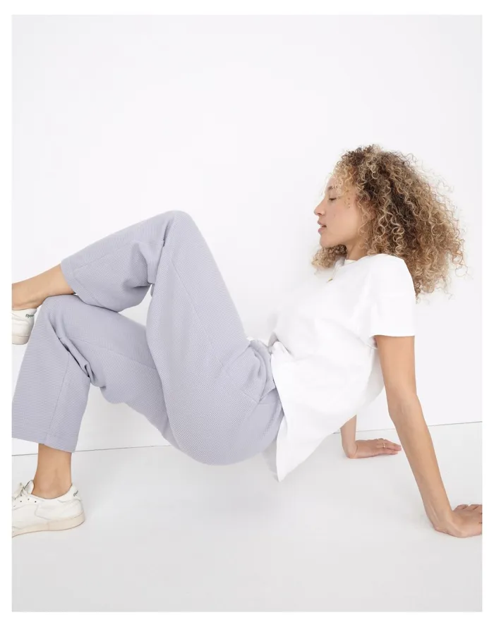 Women MWL Textured Waffle Straight Sweatpants Faded Lavender Madewell MWL Athleisure Women MWL Textured Waffle Straight Sweatpants Faded Lavender Madewell MWL Athleisure