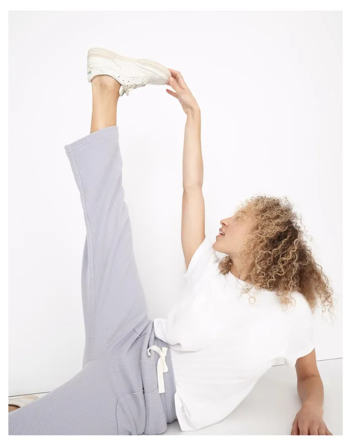 Women MWL Textured Waffle Straight Sweatpants Faded Lavender Madewell MWL Athleisure Women MWL Textured Waffle Straight Sweatpants Faded Lavender Madewell MWL Athleisure