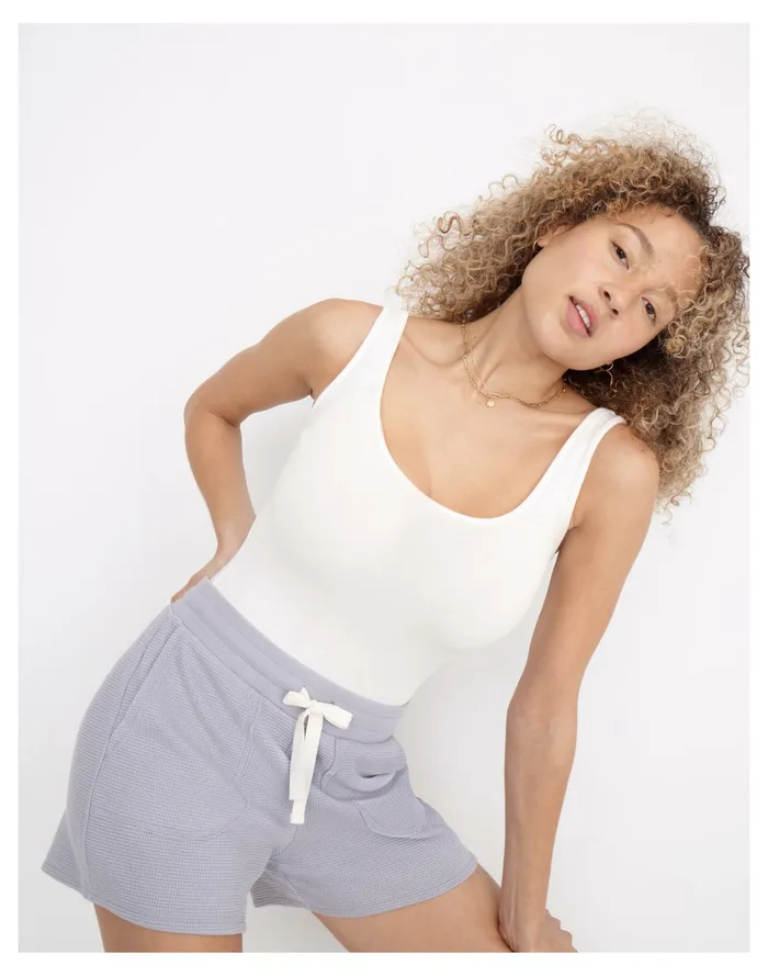 Women MWL Textured Waffle Sweatshorts Faded Lavender Madewell MWL Athleisure Women MWL Textured Waffle Sweatshorts Faded Lavender Madewell MWL Athleisure