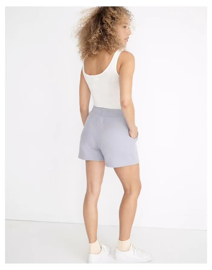 Women MWL Textured Waffle Sweatshorts Faded Lavender Madewell MWL Athleisure Women MWL Textured Waffle Sweatshorts Faded Lavender Madewell MWL Athleisure