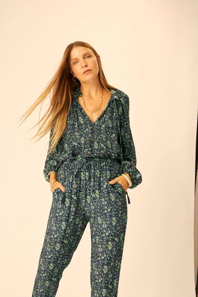 Women Natalie Martin Bottoms Bianca Pant Petite Fleur Marine