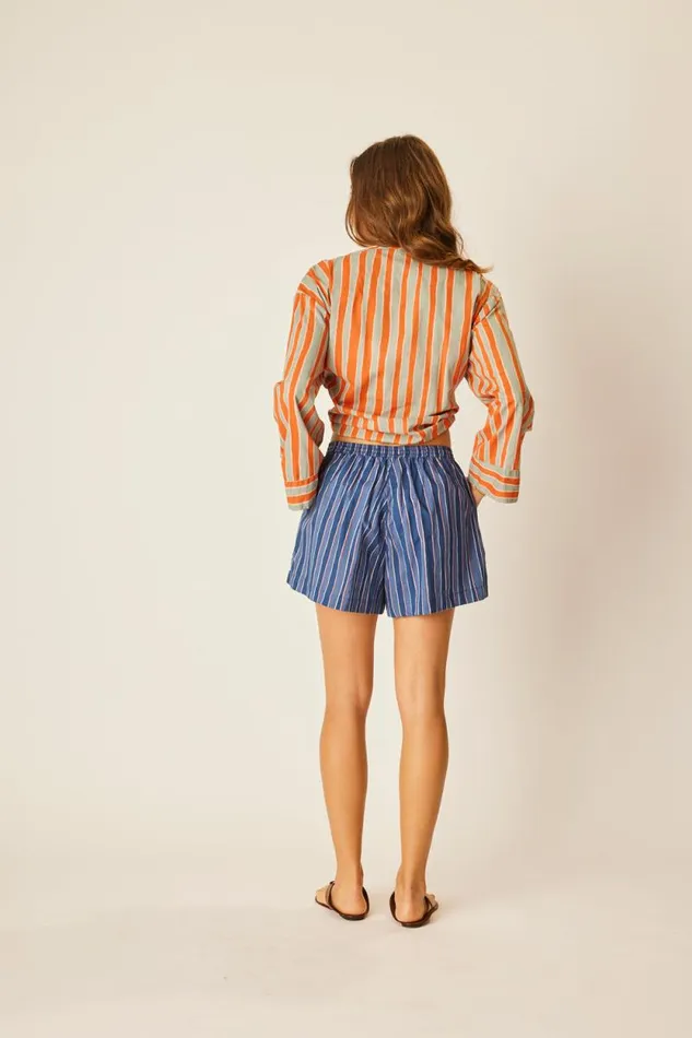 Women Natalie Martin Bottoms Jasper Short Batik Stripe Navy