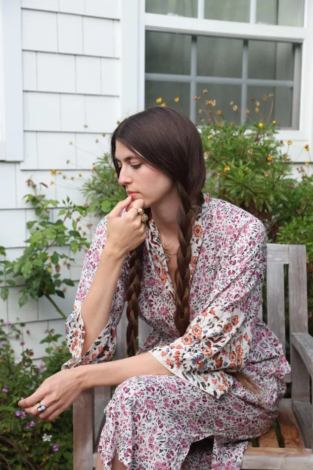 Women Natalie Martin Coverups Diane Long Robe Petite Fleur Rose