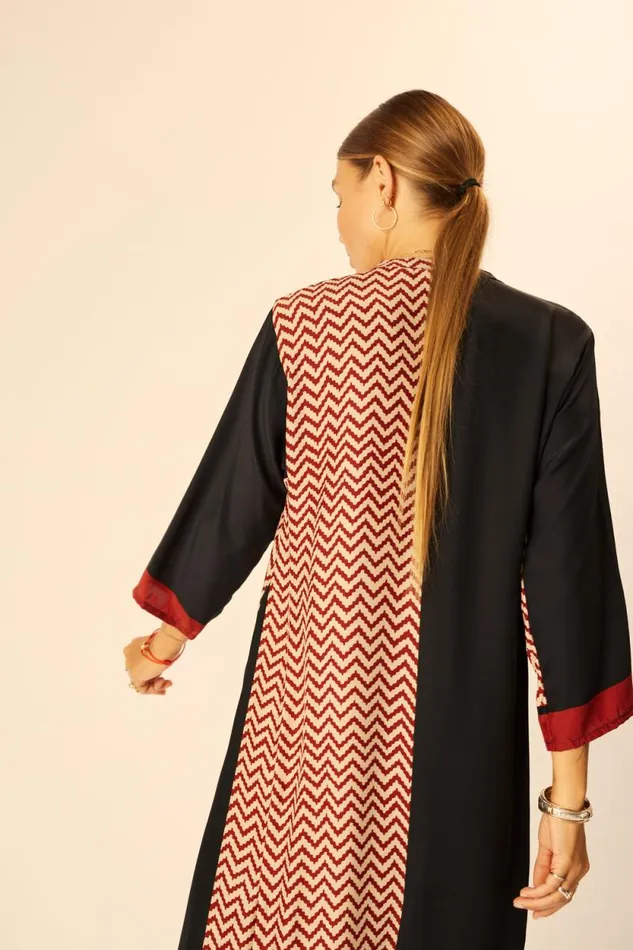 Women Natalie Martin Coverups Isobel Dress Block Zigzag Noire