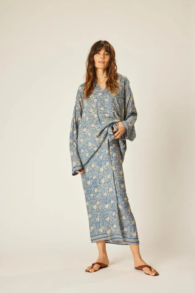 Women Natalie Martin Coverups Ryan Shirt Water Lily Blue