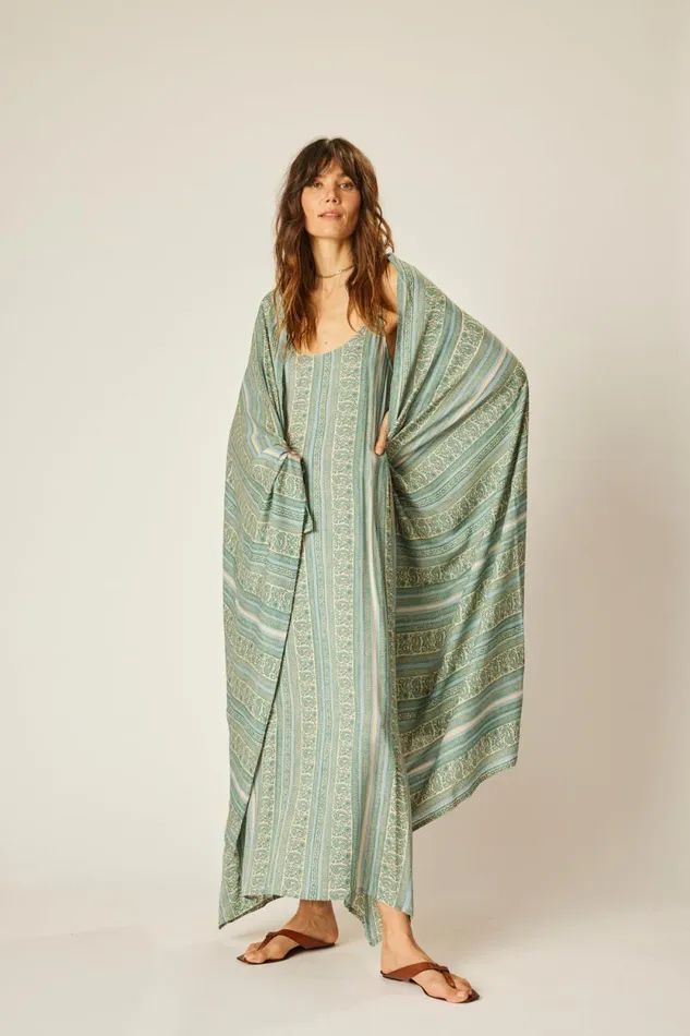 Women Natalie Martin Coverups Sarong Paisley Stripe Pool