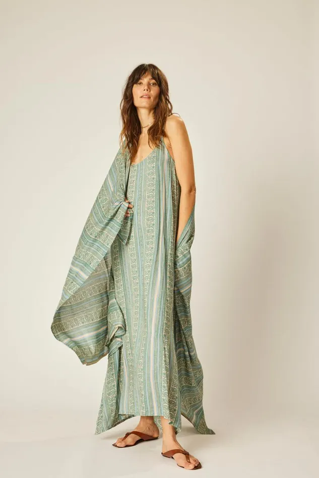 Women Natalie Martin Coverups Sarong Paisley Stripe Pool