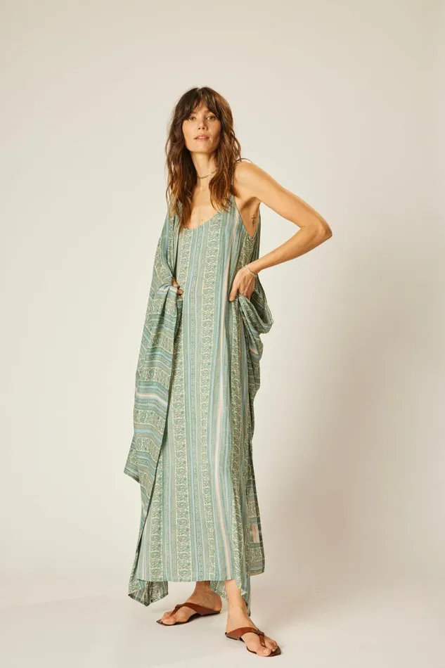 Women Natalie Martin Coverups Sarong Paisley Stripe Pool
