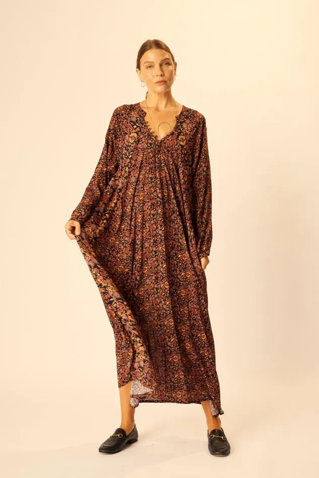 Women Natalie Martin Dresses Fiore Maxi Petite Fleur Noire