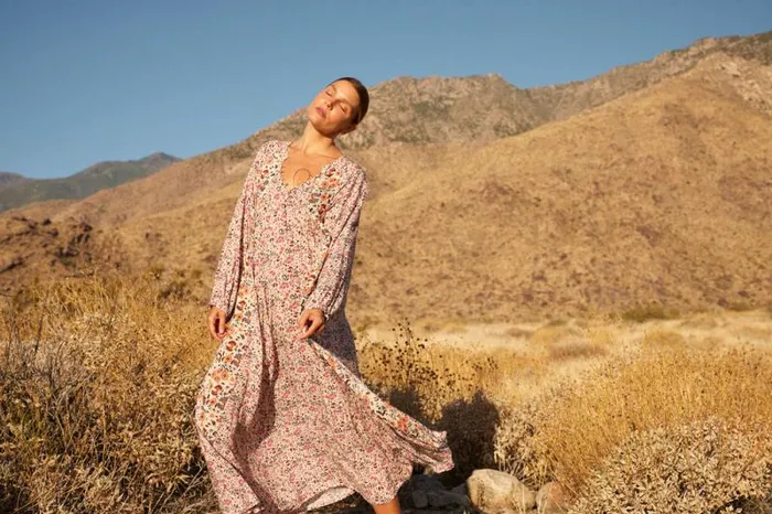 Women Natalie Martin Dresses Fiore Maxi Petite Fleur Rose
