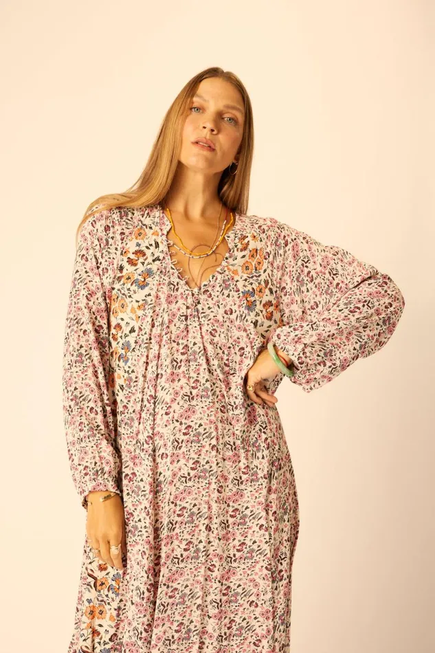 Women Natalie Martin Dresses Fiore Maxi Petite Fleur Rose