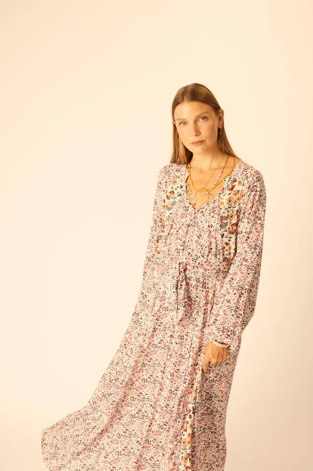 Women Natalie Martin Dresses Fiore Maxi Petite Fleur Rose